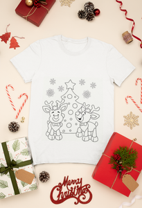 Reindeers Coloring T Shirt
