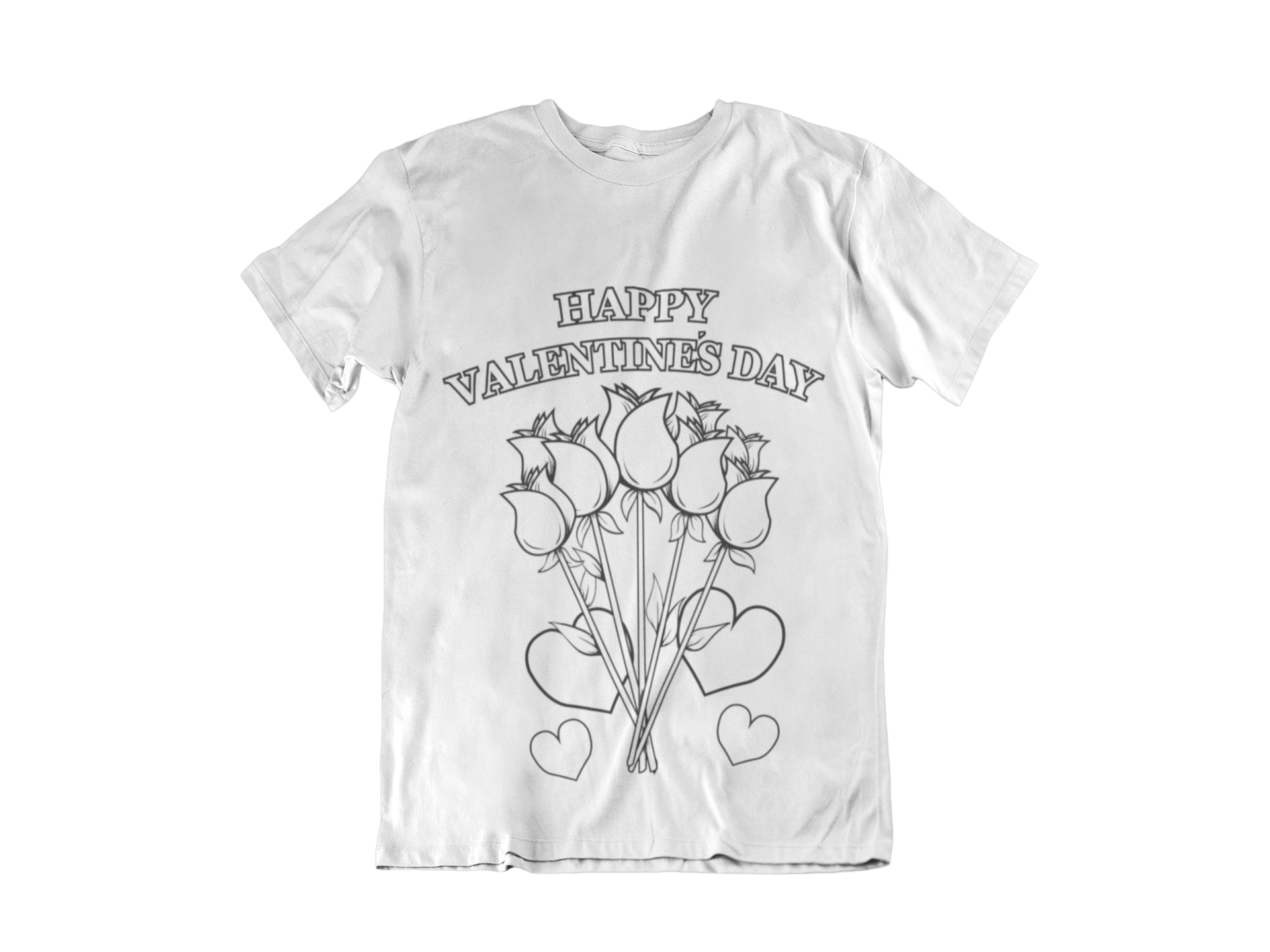 Valentine's Coloring T Shirts
