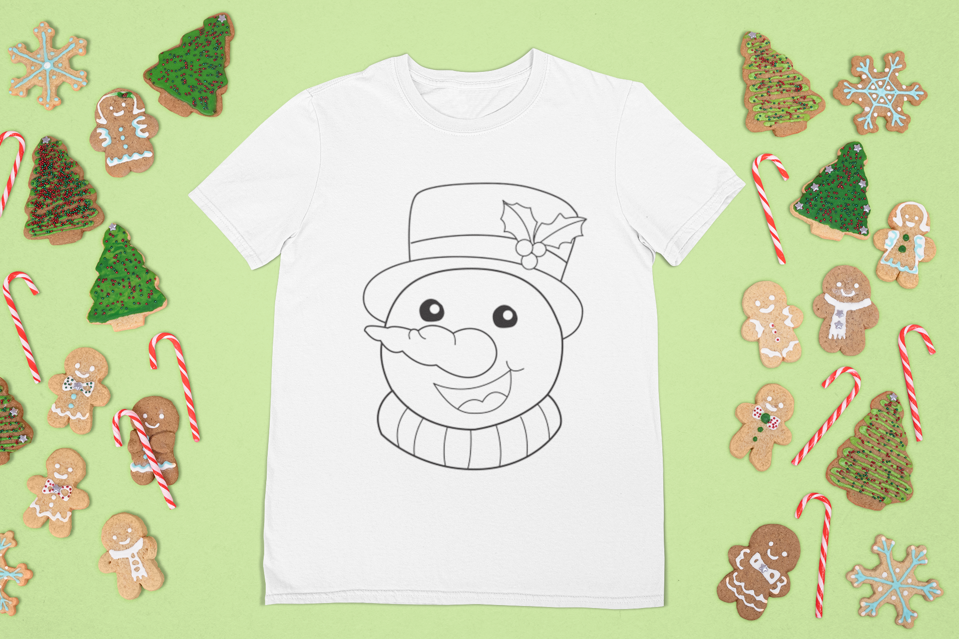 Snowman Coloring T Shirt (4)