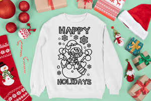 Snowman Coloring T Shirt (4)