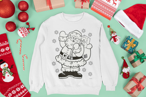 Santa Waving Coloring T Shirt