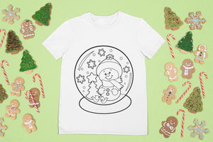 Snowman Coloring T Shirt (4)