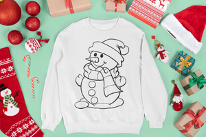 Snowman Coloring T Shirt (4)
